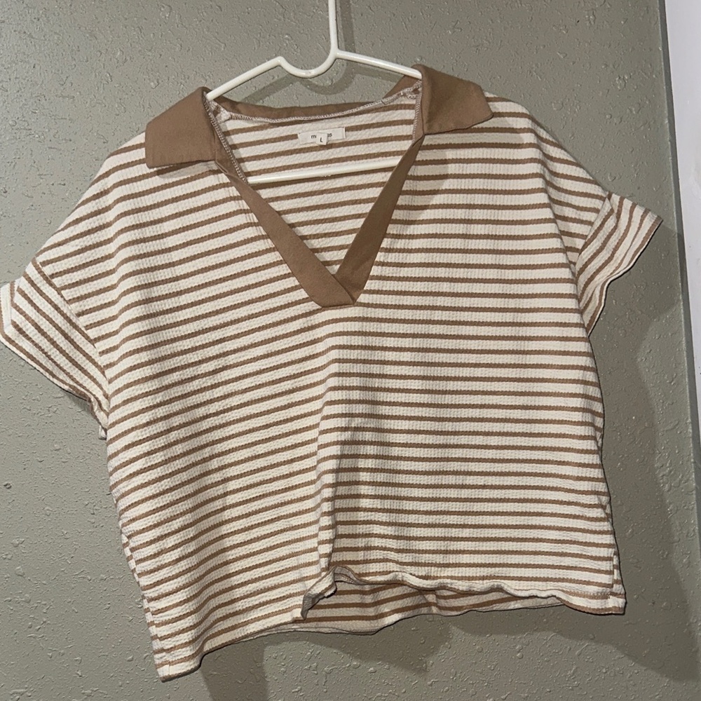 Striped V-Neck Top
